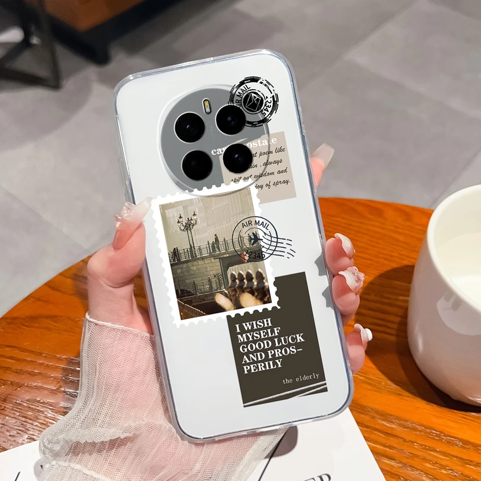 Transparent Cute Flower Soft Silicone Protective Back Cover Phone Case