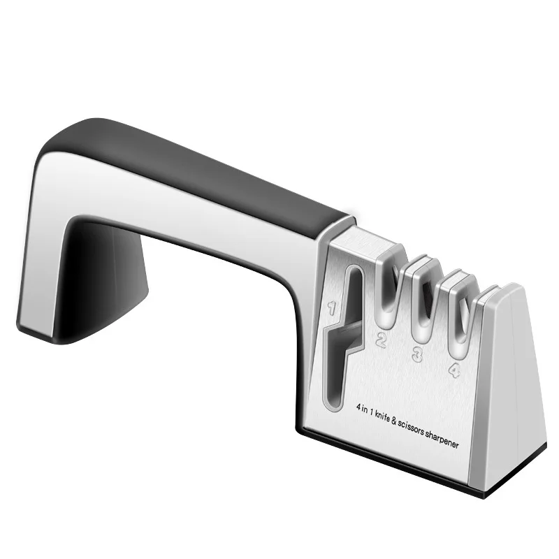 Versatile 4-in-1 Professional Knife and Scissor Sharpener for Stainless Steel Blades