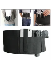  Left Right General Version Belly Band Holster  Waist Under Coat Hidden Belt Breathable Hight Elastic Neoprene Strap 40 Inches 