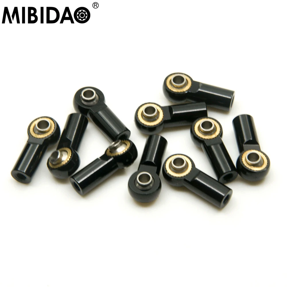 Mibidao 10pcs Metal M3 Link Tie Rod End Ball Joint Cw Thread Ball Head