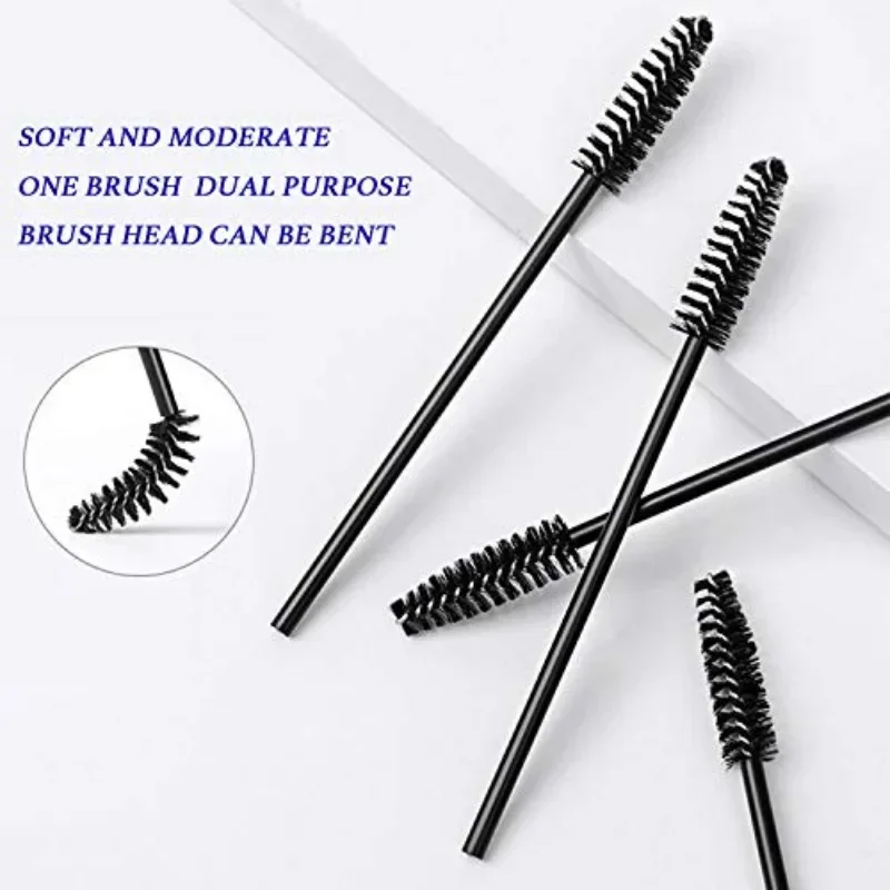 Eyelash Brushes 100 300Pcs for Eye Lashes Extension Eyebrow and Makeup Lash Spoolies Wands
