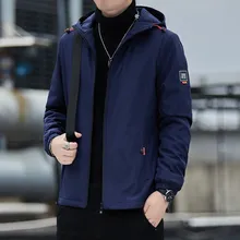 

Men's Fashion Large Size Jacket Korean Casual Cashmere Thick Hooded Clothes Conventional Men's Old/ Young Business Windbreaker