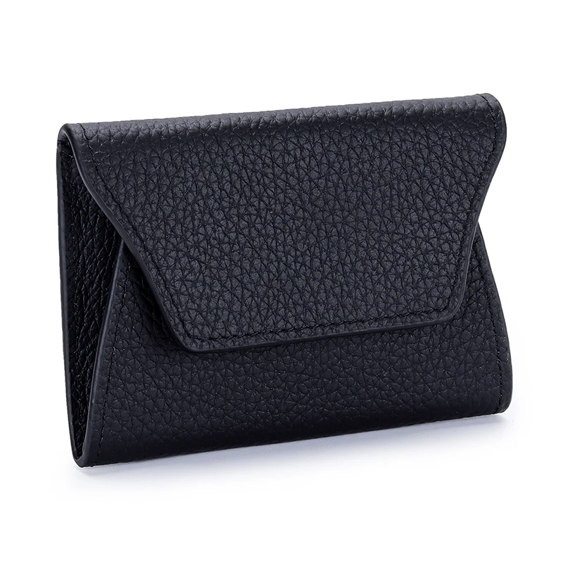 New Cowhide Fashion Ultra Thin Zero Wallet Leather Simple Short Card Bag Coin Bag Mini Storage card holder purse Coin Pocket