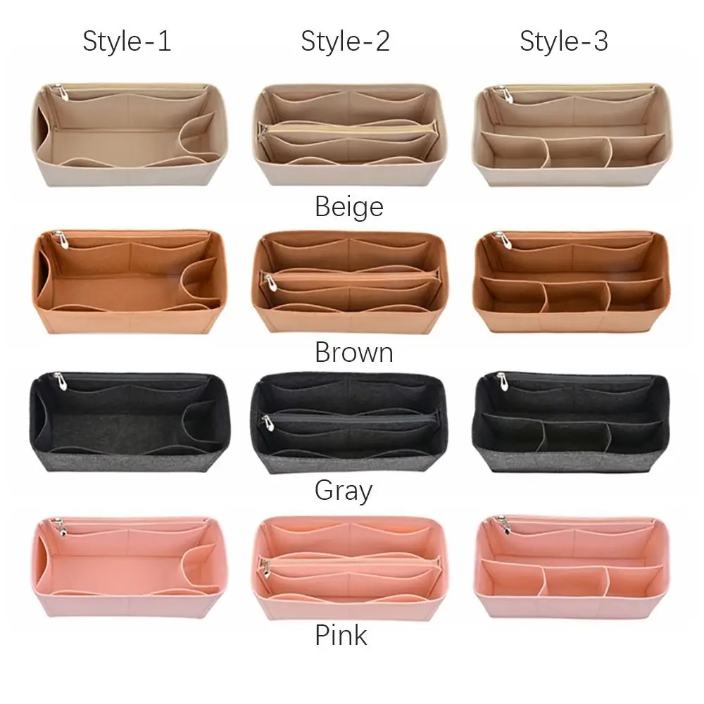 Durable Felt Handbag Insert Bag Storage Bag Support Purse Liner Organization Portable Internal Bag for For Liz Visetos