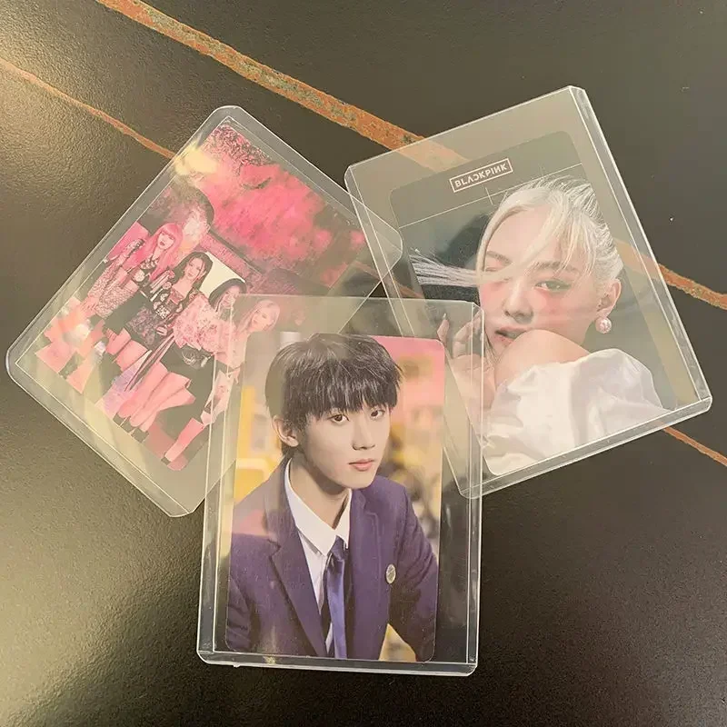 35PT Clear Toploaders Kpop Idol Photocard Sleeve 1/50Pcs Anti-scratch 3X4" PVC Card Holder