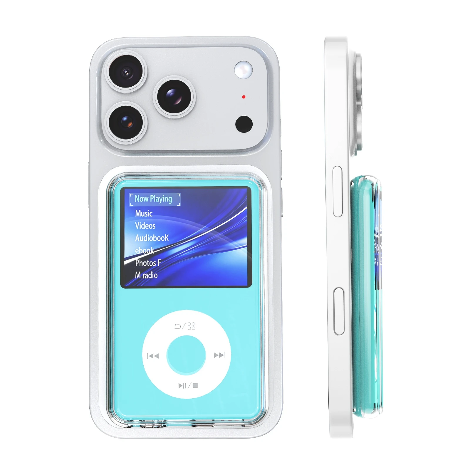 INNIOASIS Y1 휴대용 MP3 플레이어 커버용 자기 초박형 투명 TPU 케이스는 MagSafe 충전을 지원합니다.