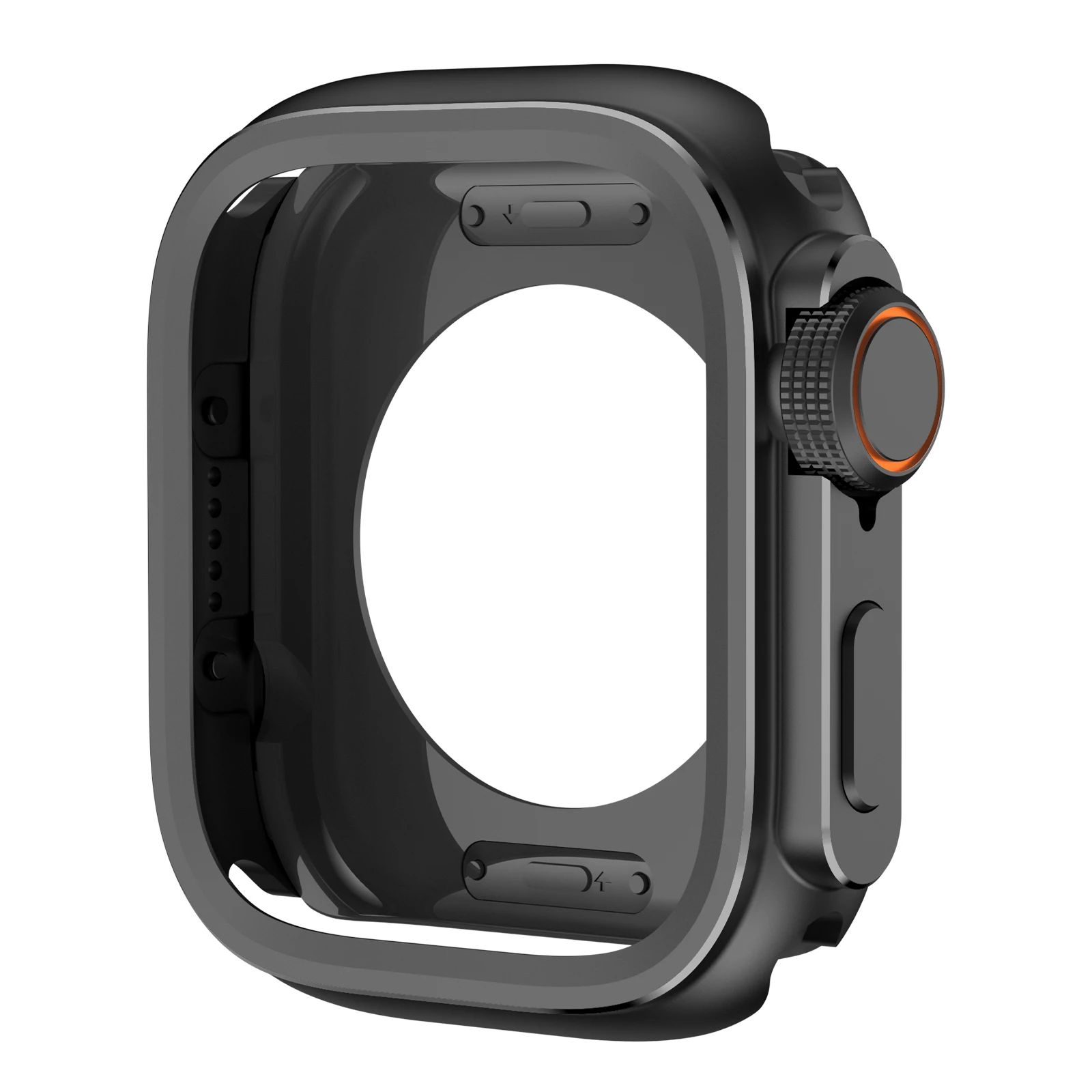 Premium Aluminum Alloy Watch Case with TPU Bumper and Metal Frame