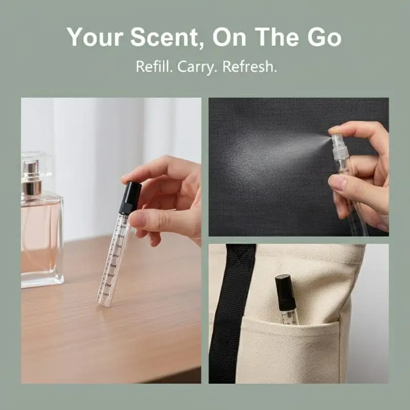 Compact Refillable Travel Perfume Spray Bottle – Mini Portable Scent Container