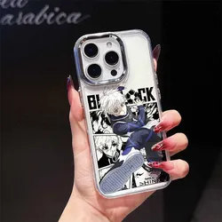 Transparent Soft Cover Phone Case - Cool Blue Locks Design Inspired by S - Seishiro Nagi - iPhone 14 Pro (LYtm01)