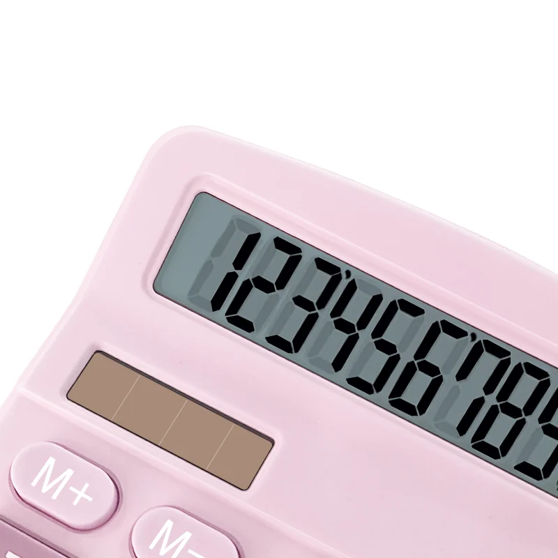 Electronic Calculator 12 Digits Electronic Calculator Solar Calculator Dual Power Supply Home Office School Financial Accounting