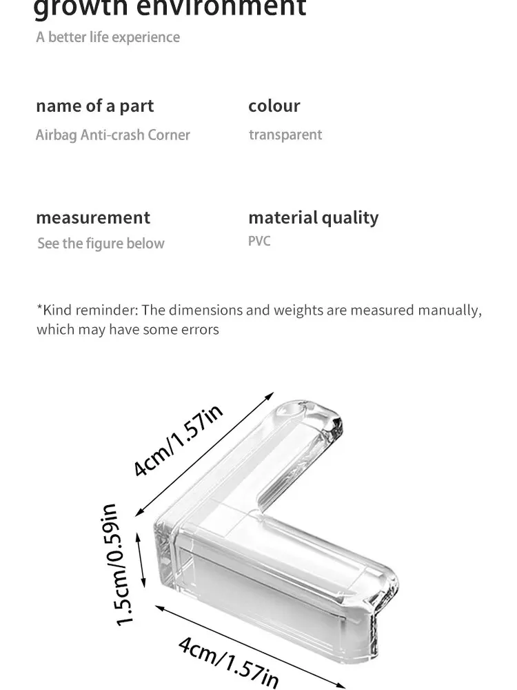 Description Picture 5 of item10PCS Children's Anti-crash Corner Guard Transparent Anti-crash Table & Chair Corner Baby Anti-crash Edge Protection Strip