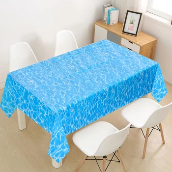 1pc Tovaglia per feste a tema oceano Tovaglia in plastica subacquea Compleanno per bambini Forniture per feste a tema animali blu oceano 1