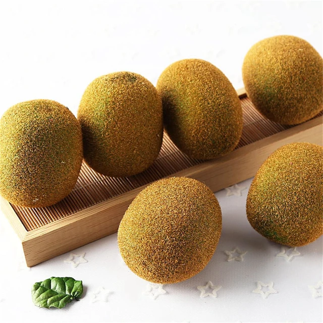 6PCS, Artificial Kiwi Fruits Models, Simulation Fake Fruits, Home Restaurant Fruit Tray Party Decoration, Photography Props
