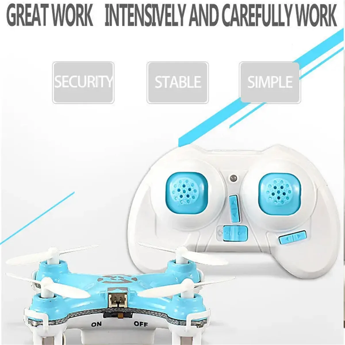Mini Drone RC Cx10 2.4G 4CH avec LED - Quadricoptère de Poche