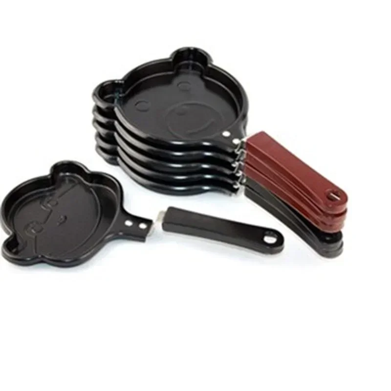 Mini Omelette Kitchen Supplies Breakfast Love Pancake Pan Heart Shaped Omelette Pan Without Lid Cast Iron Black Items
