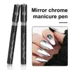 Nail Painting Pen Nail Design Pen Nail Art Pen Set for Diy Salon Fine Tip Chrome Marker for Glossy Mirror Effect Painting Gel 5