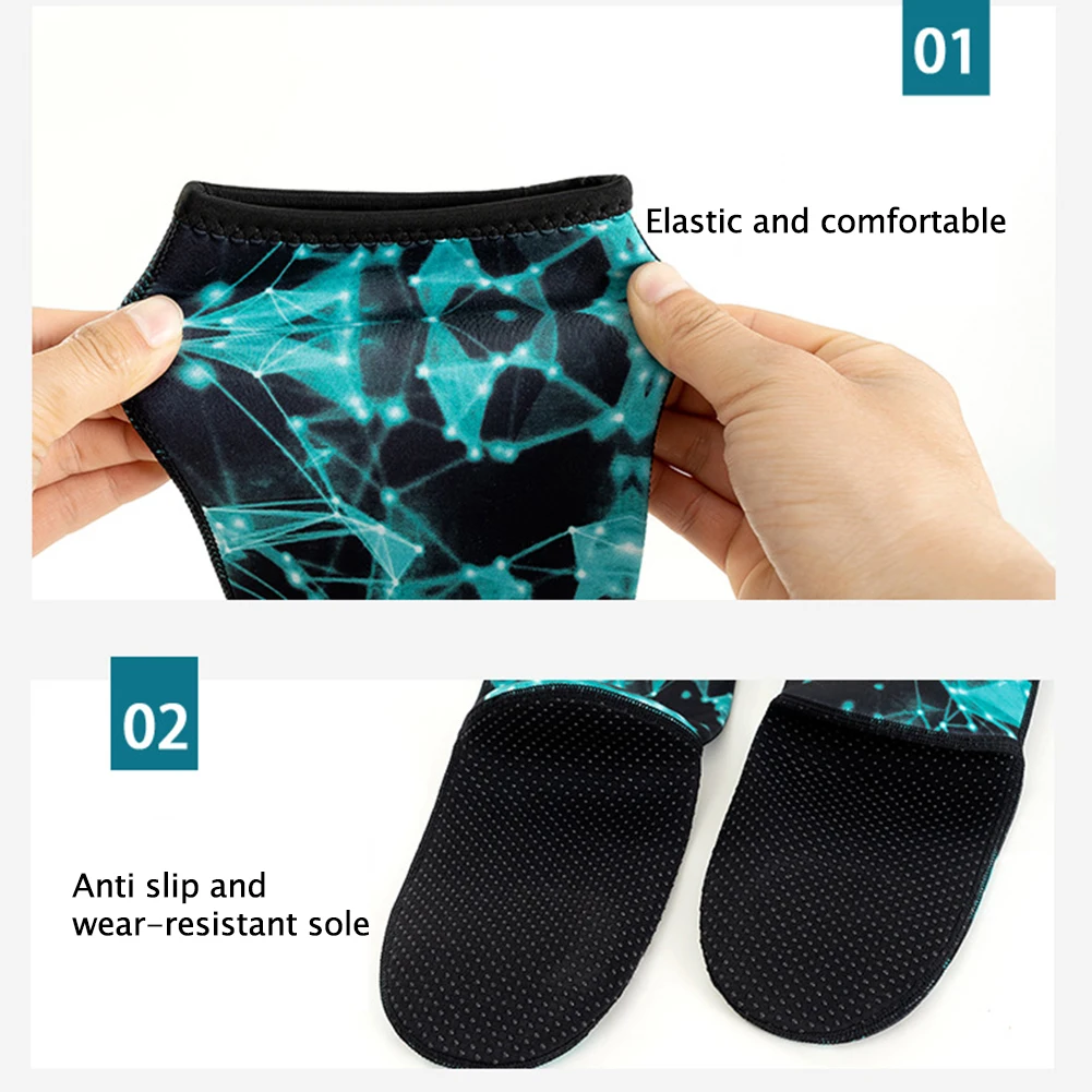 Swimming Snorkeling Socks Unisex Anti Slip Snorkeling Spearfishing Socks Neoprene Wearable Portable Lightweight for Men Women