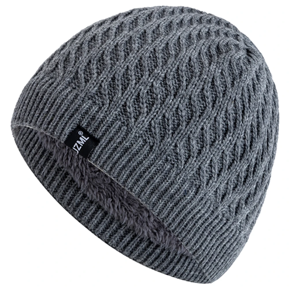 New Style Unisex Winter Hats Plush Fur Lined Men Women Warm Beanie Cap Casual JZML Label Decor Outdoor Winter SKI Knitted Hats