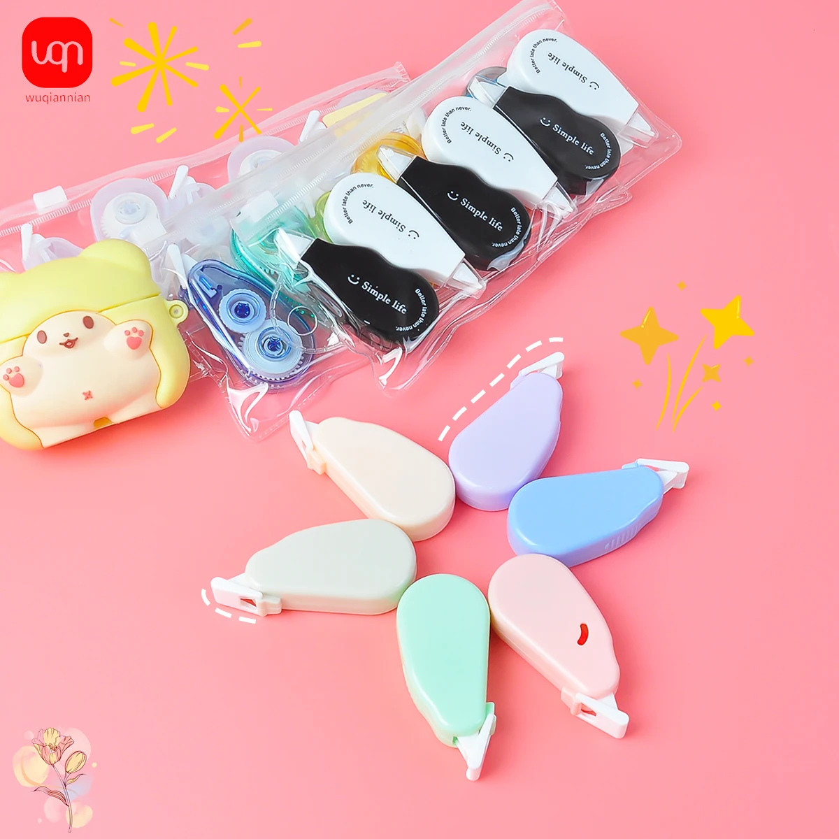 6PCS/4 sets Mini portable whiteboard School supplies Children's Whiteboard Tape Marking Writing Computer Tool For Tipex Students,portable whiteboard