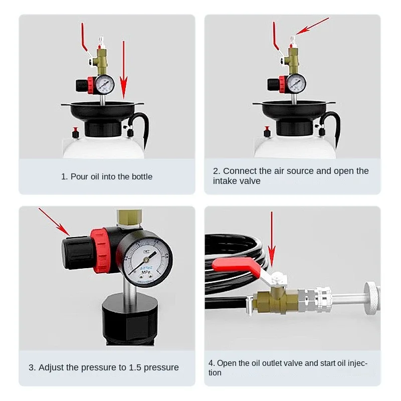 Pneumatic transmission oil filling tool gear oil replacement machine automatic gearbox filling machine filler pu