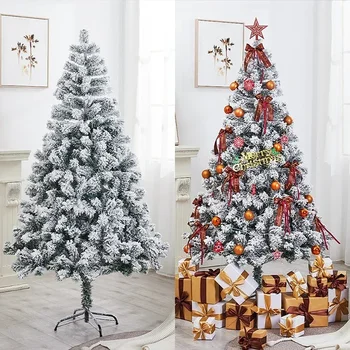 BeauNook-90/120/150/180cm Christmas Tree Decoration Set Christmas Trees Ornaments Snow New Year Party Holiday Outdoor Home Decor