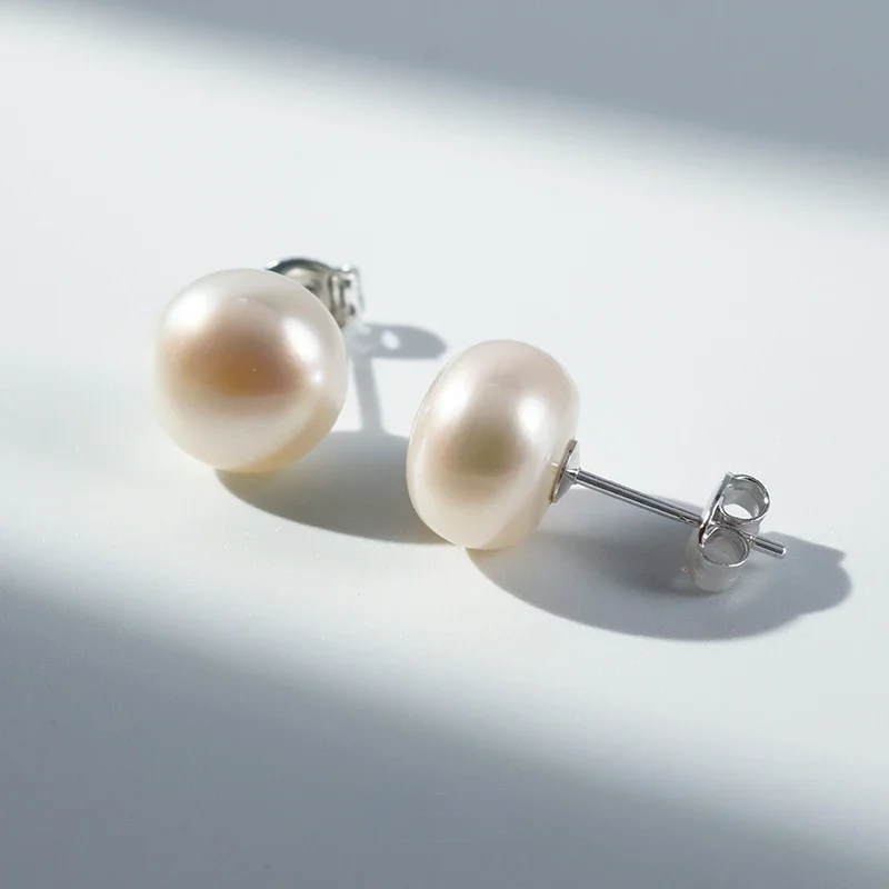 Pearl Earrings 925 Sterling Silver for Women