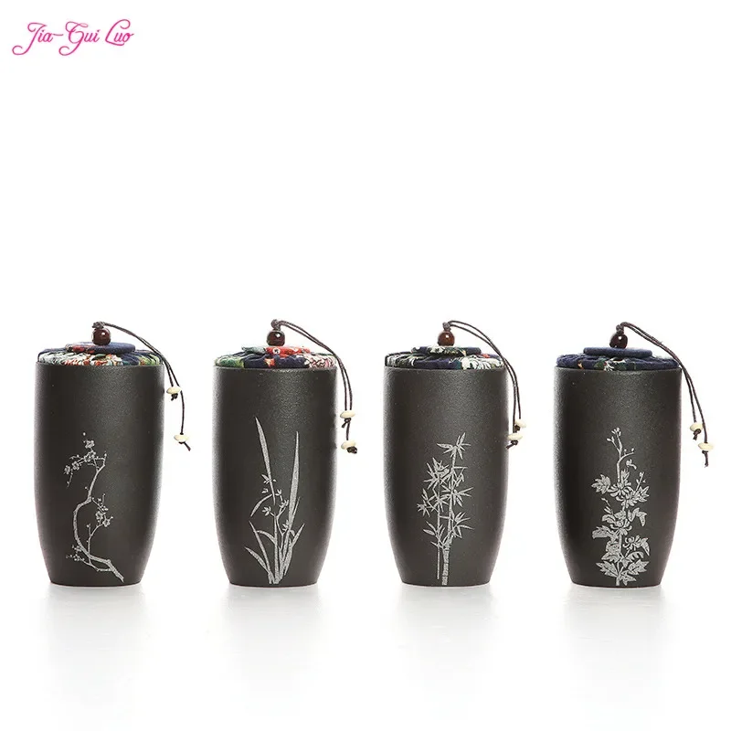 Ceramic Tea Caddies, Tea Box, Dried Fruit Storage Cans, Sealed Bottle, Tea Accessories, Pu'er Tieguanyin Gift