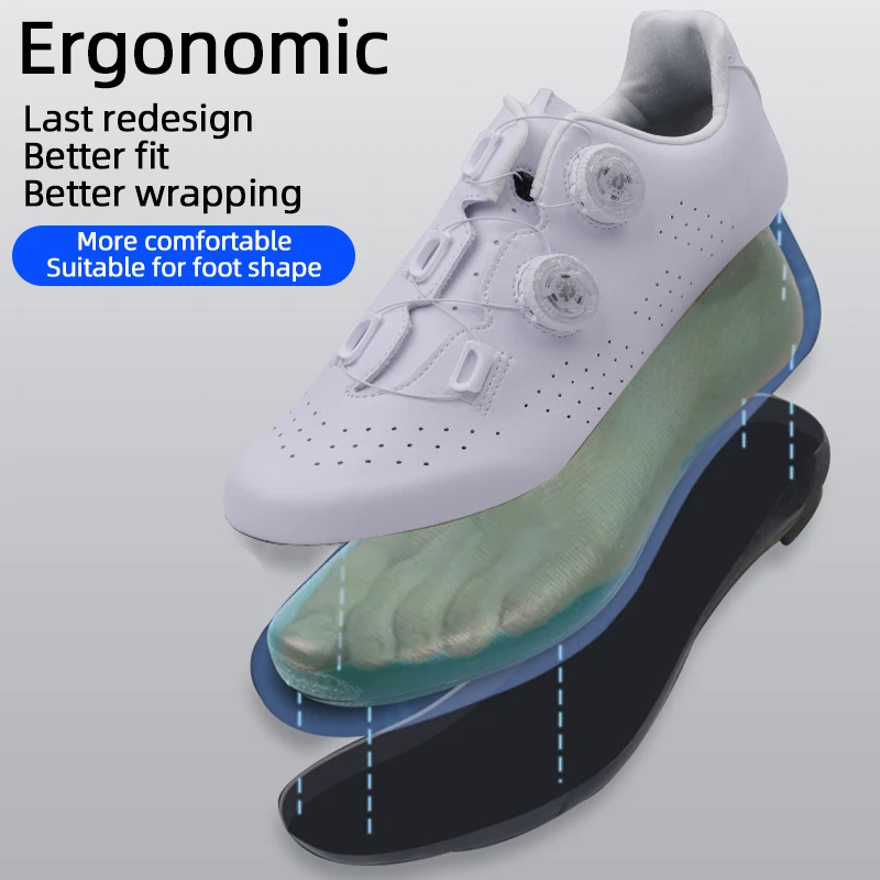 Men's Cycling Sneaker MTB Road Bike Shoes Carbon Fiber Sole Breathable Racing