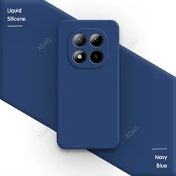 Luxury Liquid Silicone Soft Phone Case - Simple Back Cover for Redmi note 15 pro+ 5g (Navy Blue)