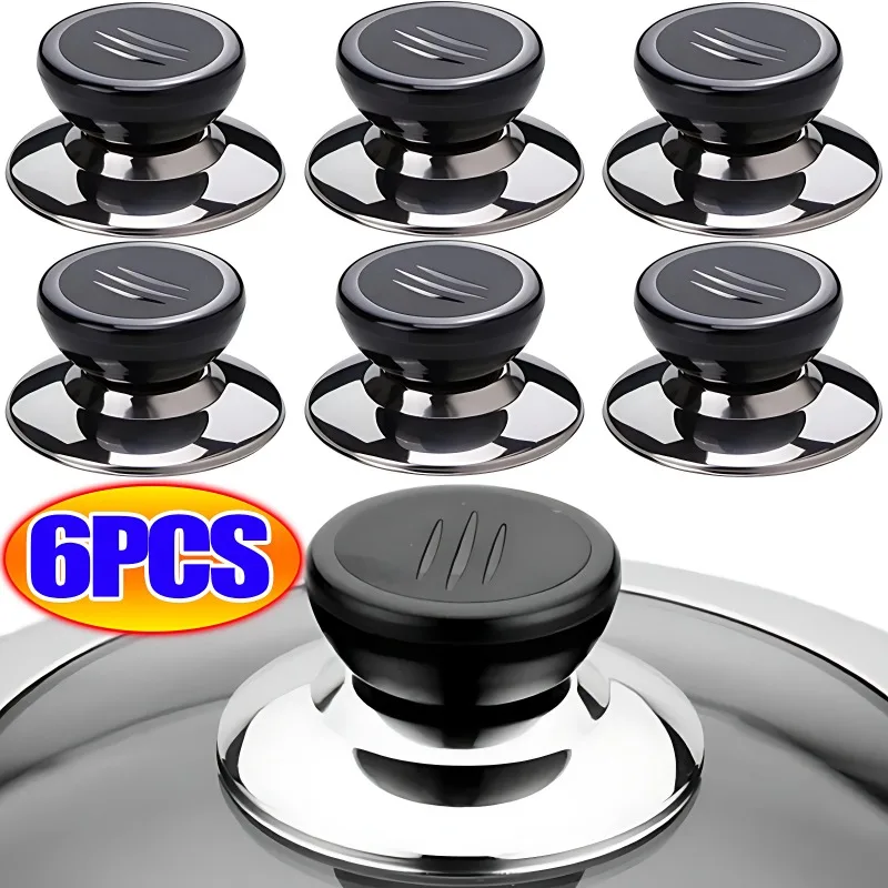 6/1PCS Universal Lid Knobs Cap Replacement Kitchen Cookware Pot Pan Lid Hand Grip Knob Handle Cover Pan Handle Kitchen Tools pot lid cover pot lid handle pot lid knob