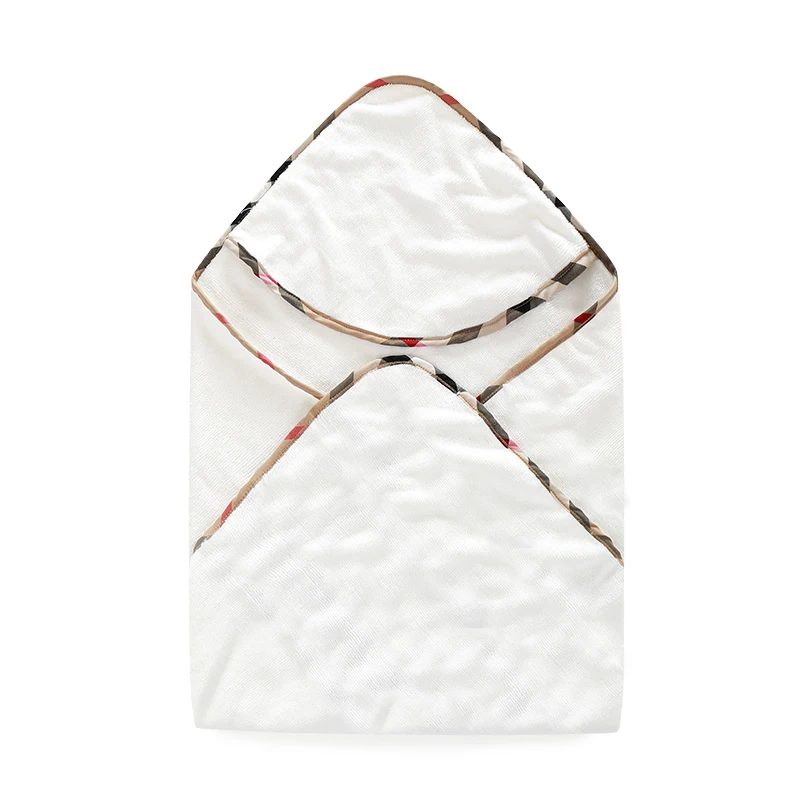 Tanio Plaid bawełniany ręcznik z kapturem Baby boy girl wrap