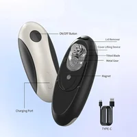 Cordless electric can opener, USB-C kitchen tool, with smooth cutting safety edge, stable grip handle, one-button automatic 4