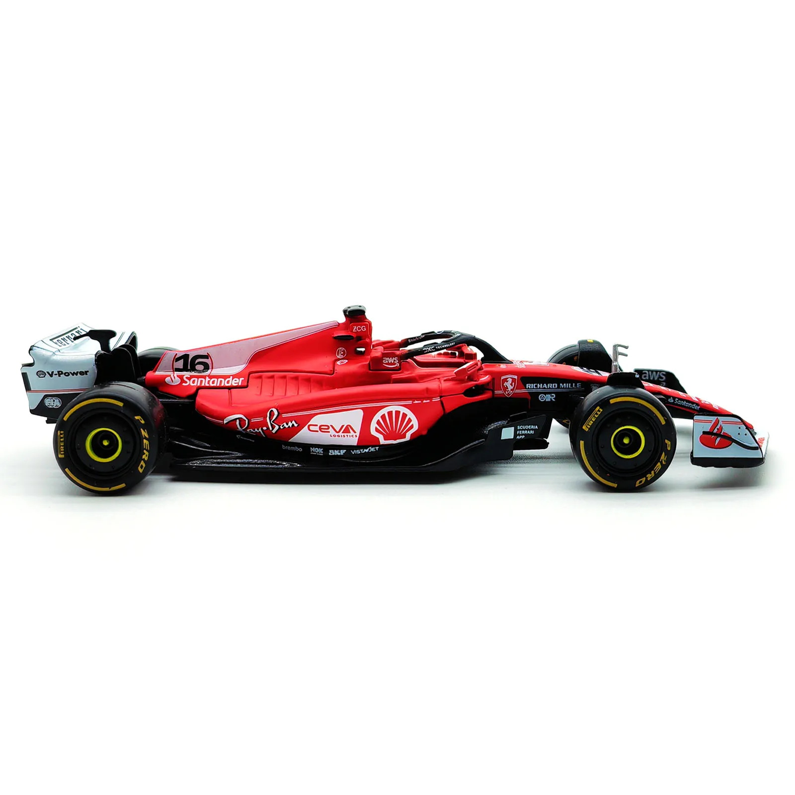 Bburago 1:43 2023 Ferrari SF23 Las Vegas #16 #55 F1 Racing Formula Car Static Simulation Diecast Alloy Model Car 4