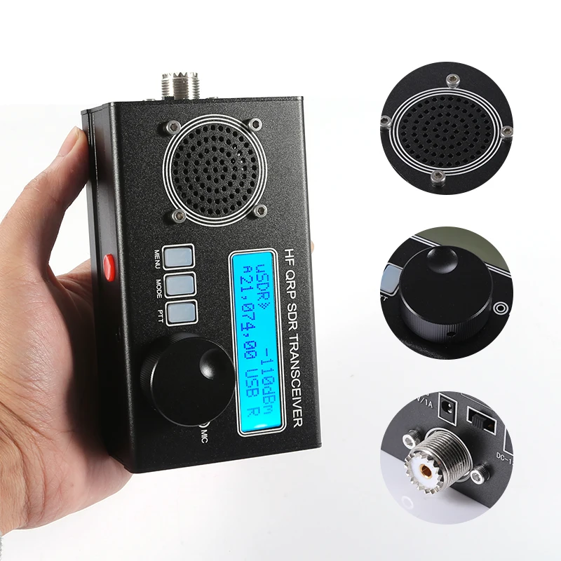 トランシーバー HF SDR QRP TRANSCEIVER USDX-SDR,qrp,qcx-ssbからssb, 3バンド,ハンドマイク付きhf