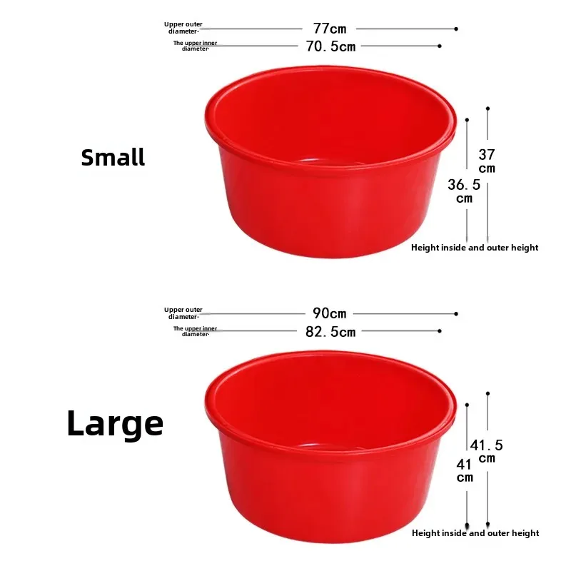 Multi-Use Large Round Plastic Laundry Basin Bath Basin Thickened Extra-Large Kitchen For Soaking And Marinating Vegetables