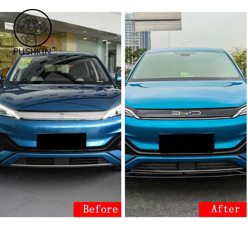 For BYD ATTO 3 Chrome Carbon Fiber Car Door Handle Cover Trim Interior trim Car Stickers