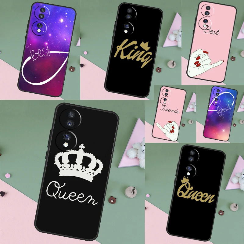 Bff Best Friend Forever King Queen Funda Case Per Honor Magic 5 Lite Pro X6A X7A X8A X9A X7 X8 X9 8X 9X Honor 70 50 90 Lite
