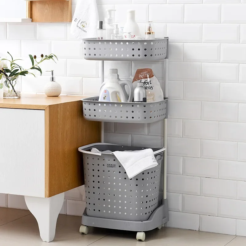 

Multi-Layer Simple Trolley Storage Shelf Bathroom Clothing Shower Supplies Storage Shelf Living Room Kitchen