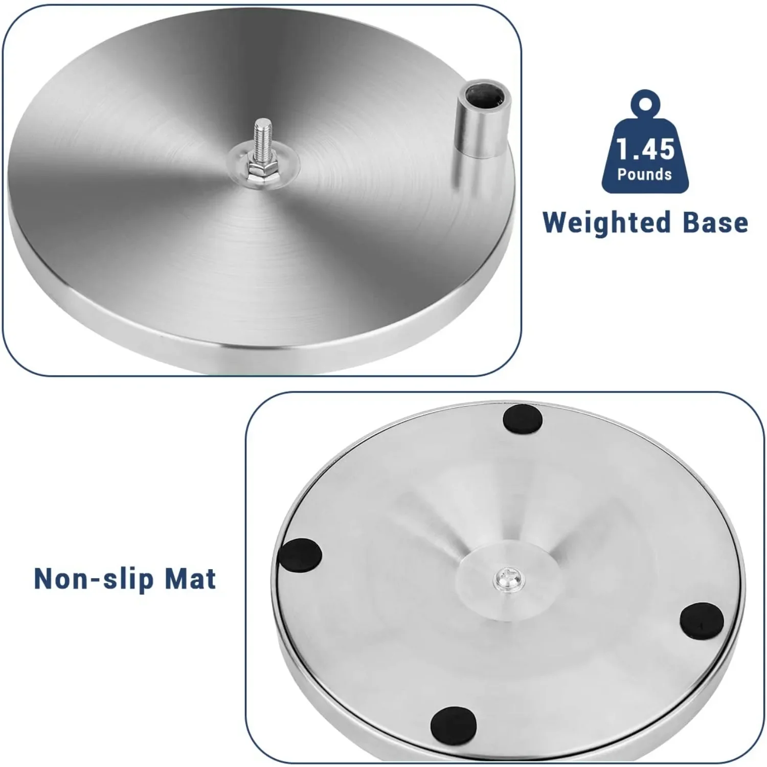 Stainless Steel Paper Towel Holder Easy Tear Towel Rack Weighted Paper Towel Holder Upright Paper Towel Holder Prevent