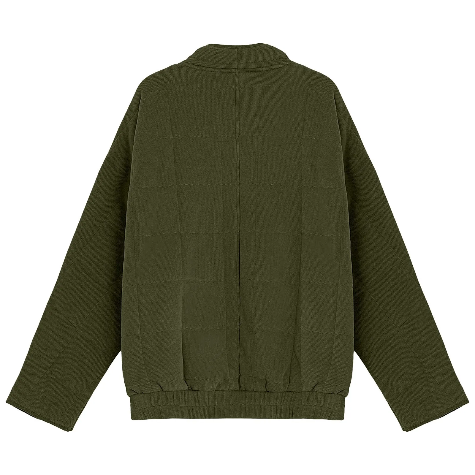 Women Warm Quilted Jacket Casual Solid Color Winter Puffer Parkas Loose Pocket Zipper Cotton Padded Jackets For Women куртка - 5