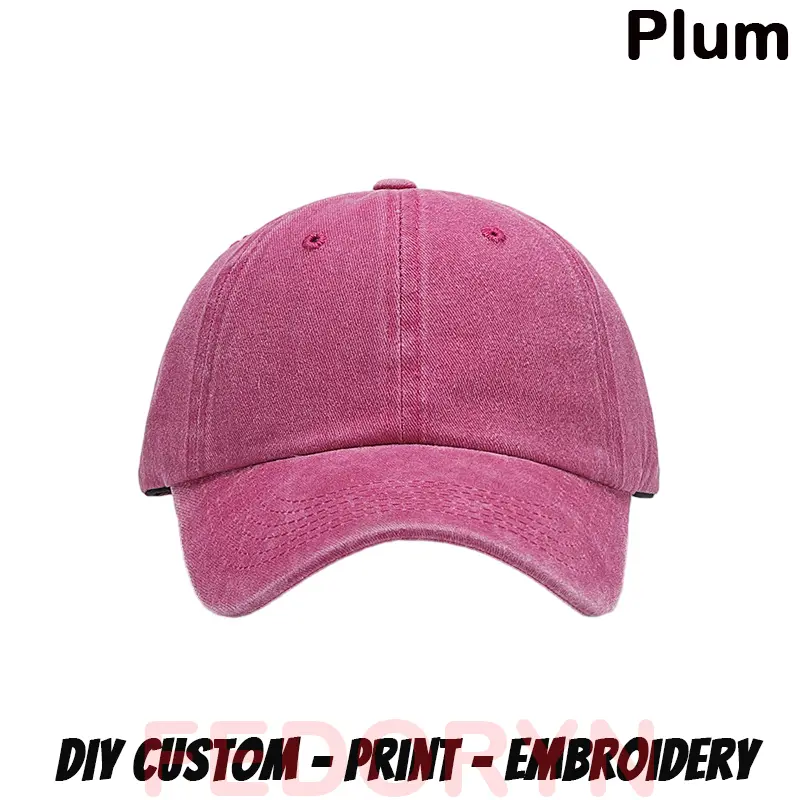 Fedoryn Custom Logo Baseball Cap for Men and Women DIY Design Letter Embroidery Retro Hat Customize Cap Graphic Print Wholesale - Image 7