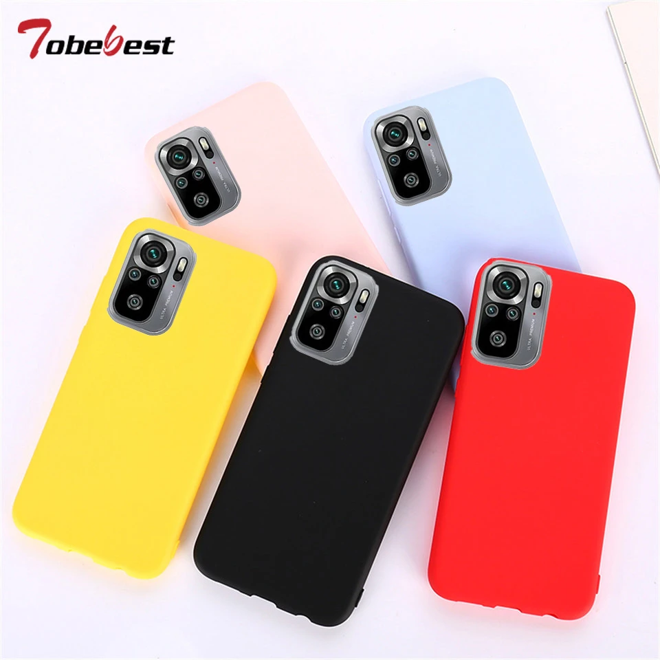 Candy Solid Color Silicone Case For Xiaomi Redmi Note 11 11S 10 Pro Max 10S 10X 4G 5G Coque Matte Soft TPU Cover phone cases for iphone 11 Pro Max 