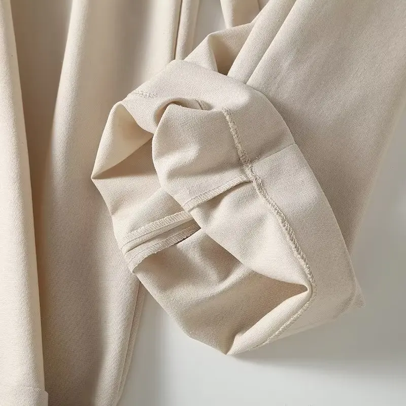 Dave&Di Japanese Style  Multi-Color Loose Simple Casual Pleated Pants High Waist Cotton Linen Commuter Trousers Ladies