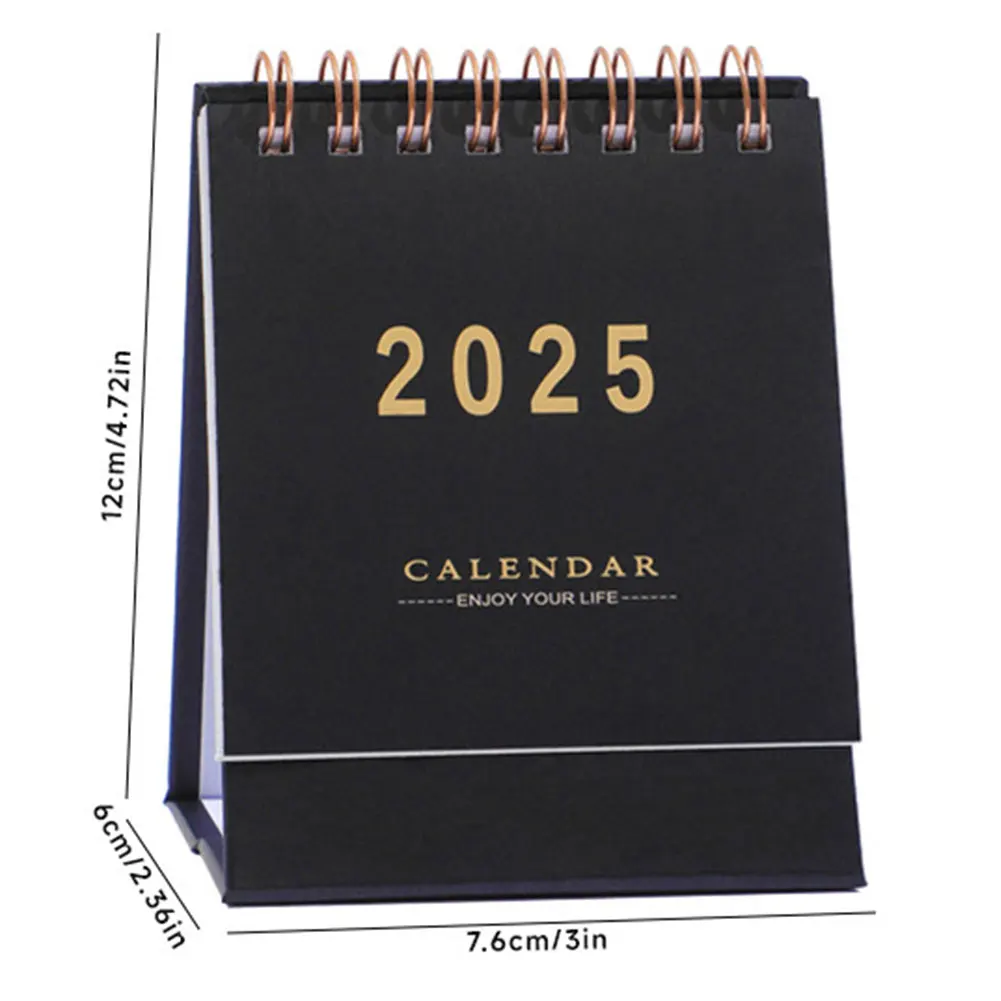 2025 데스크 캘린더 일정 플래너 다기능 계획 캘린더 절묘한 플립 테이블 캘린더 홈 오피스용 휴대용