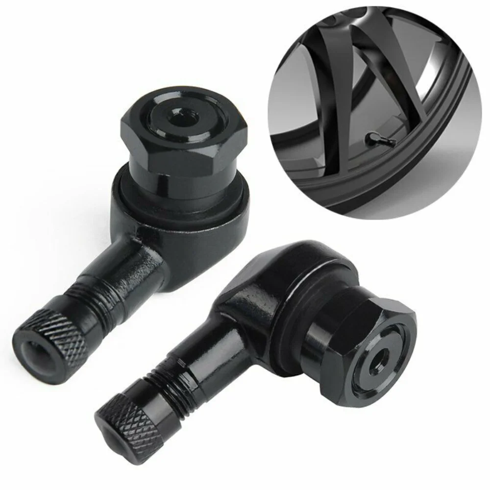 2pcs Motorcycle Rim Tire Wheels Spare Parts Valve Stems 90 Degree Angle
