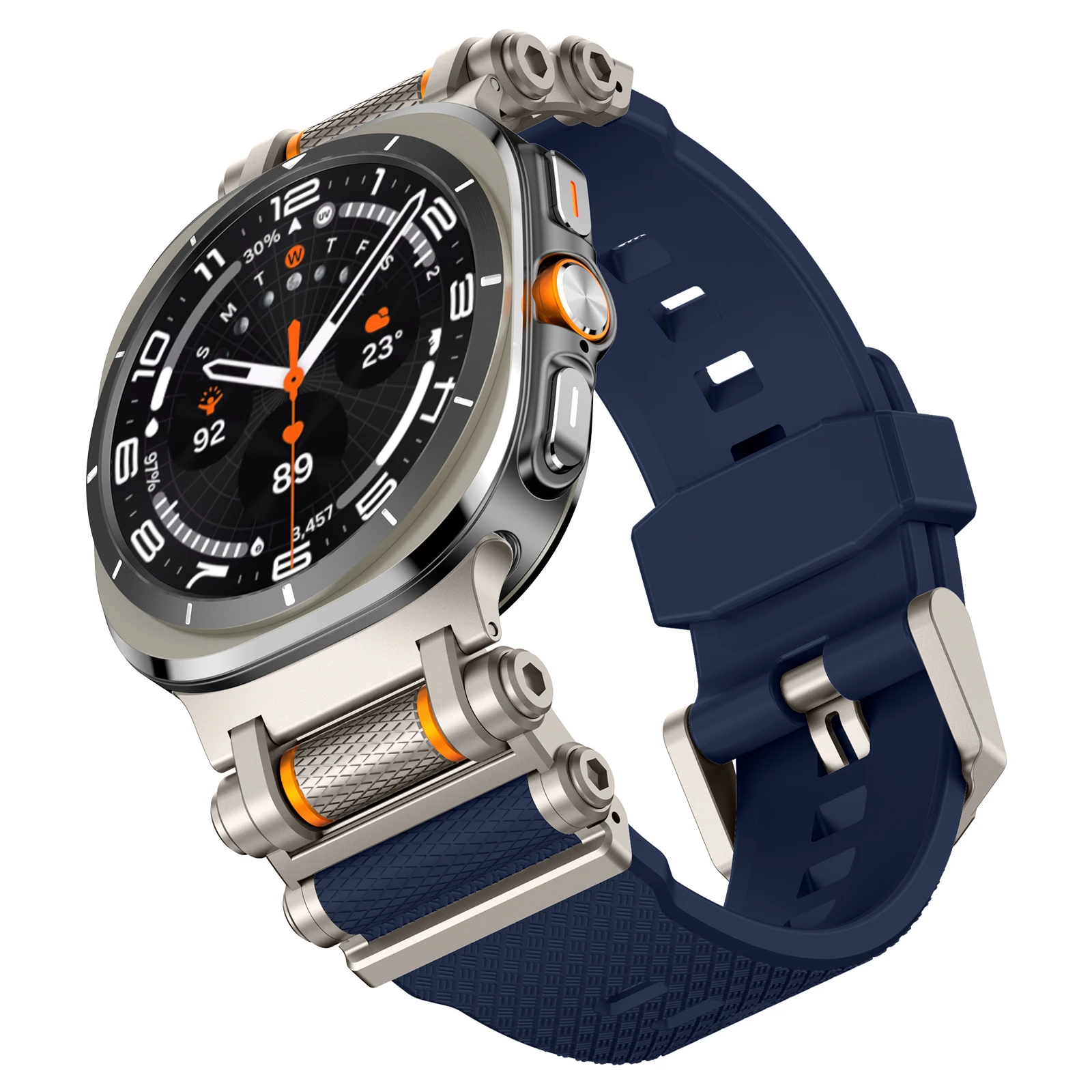 Elegant Silicone Sport Strap for Luxury Watches - 47mm No-Gap Wristband Bracelet