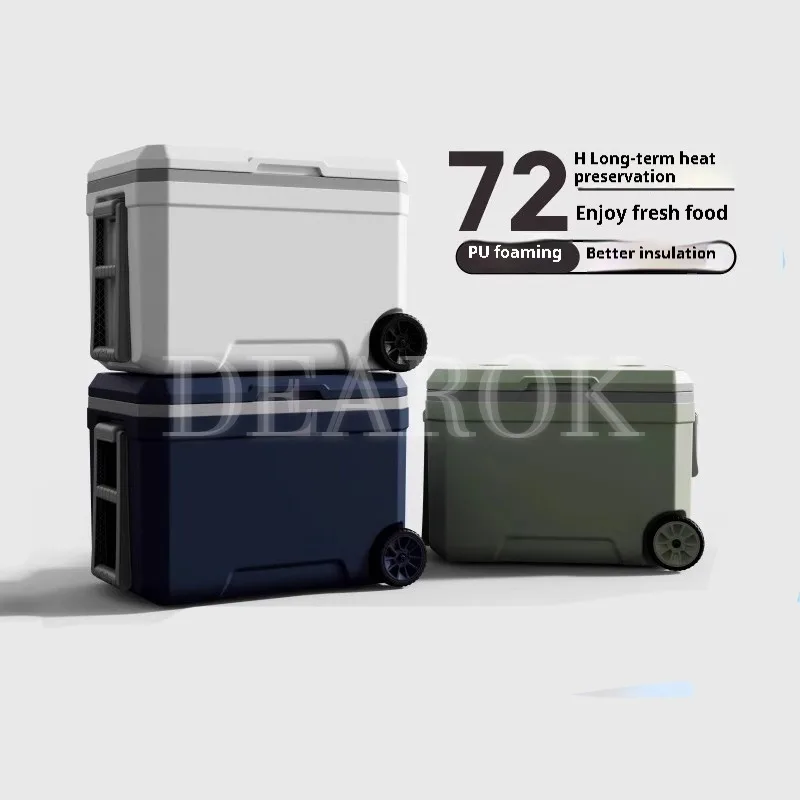 Outdoor Cooler Thermal Insulation Box Fishing Commercial Stalls Large Capacity Camping Car Refrigerator Sea Fishing Ice Cubes