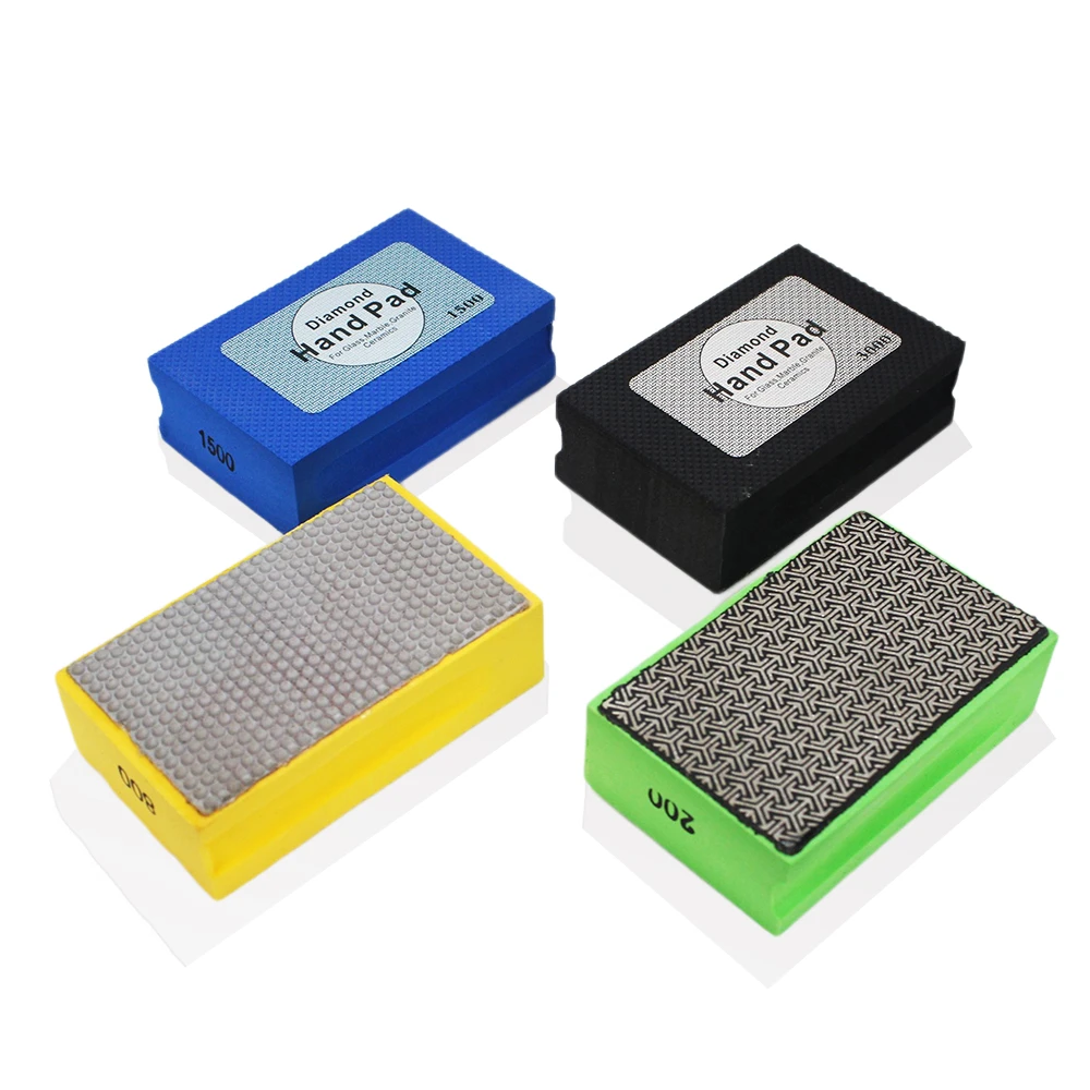 Diamond Hand Polishing Pads Grit 60 3000 For Glass Abrasive Grinding