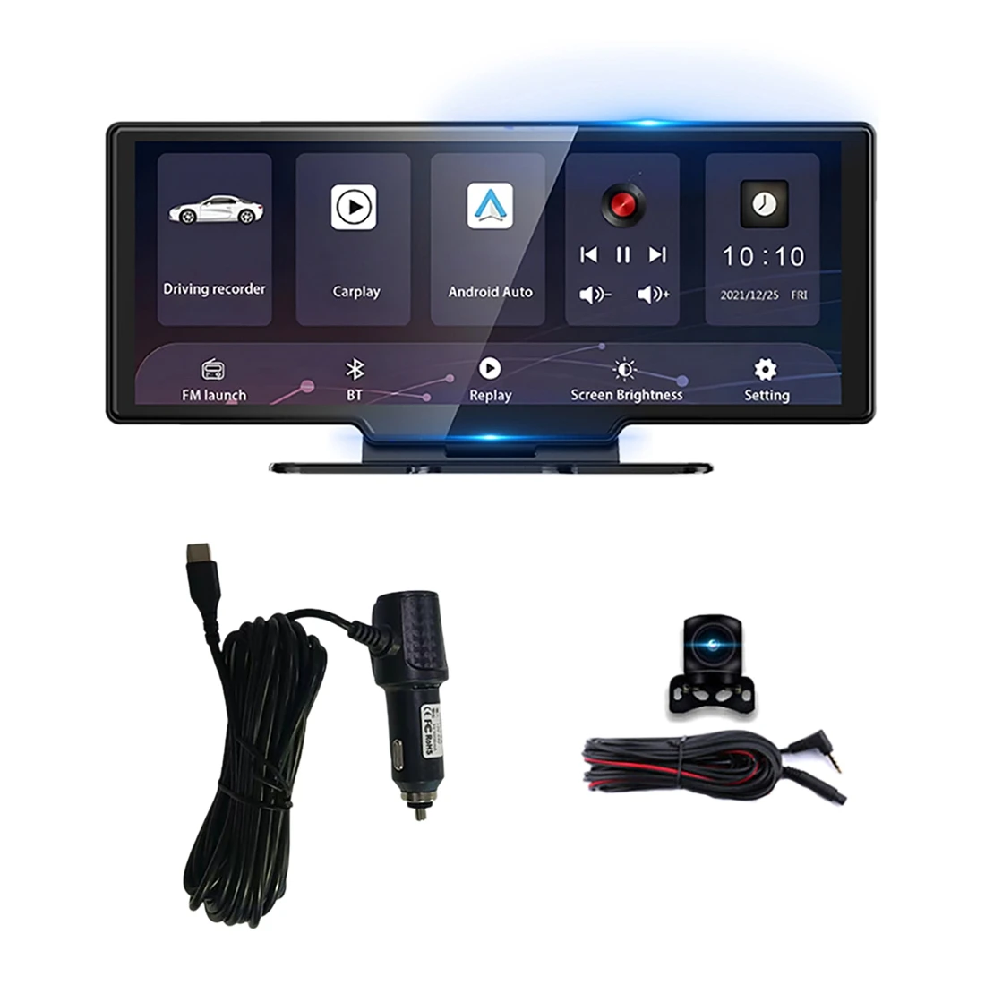 

11 Inch for CarPlay/ Android Auto Car DVR Dual Cameras 2.5K Dash Cam WIFI GPS Car Camera Video Recorder for Cars