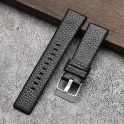 Premium Leather Watch Strap in Black and Brown - Various Sizes Available - 22mm (Black)